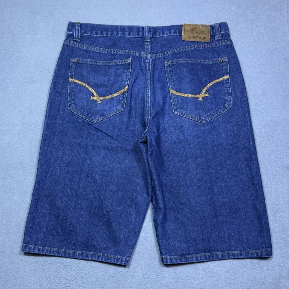 VINTAGE Ecko Unltd Shorts Mens 36 Relaxed Fit Denim Y2K Baggy Jorts